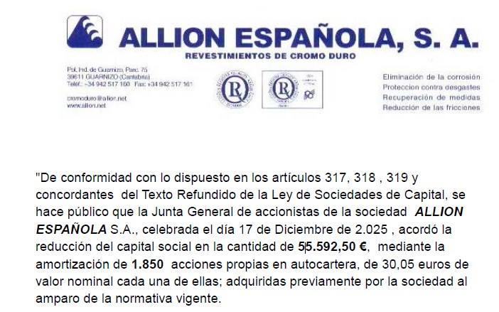 Reduccion Capital